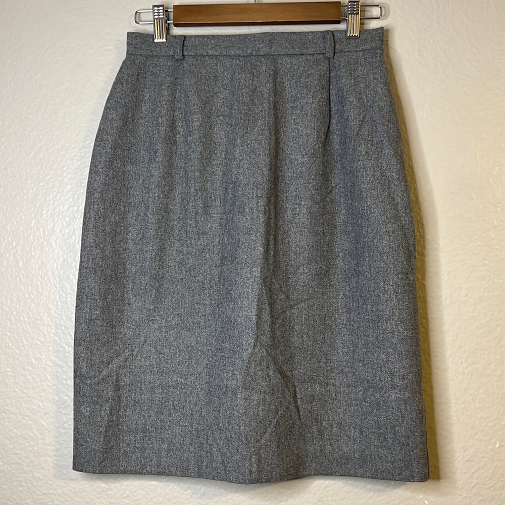 Vintage Worthington 100% new wool gray pencil skirt